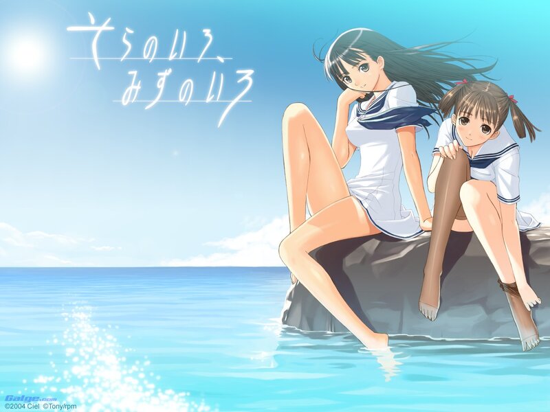 Two girls by the sea