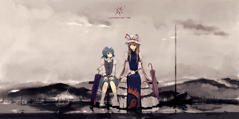 Two girls by the water