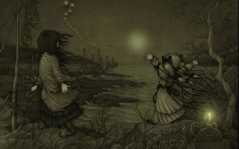 Two Girls by Water