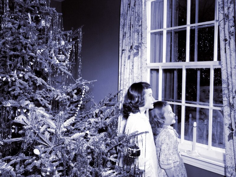 Two Girls by Window