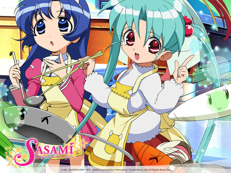 Two Girls Cooking — Blue
