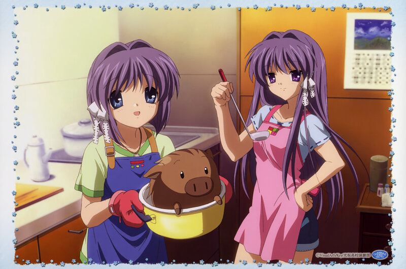 Two girls cooking in a kitchen