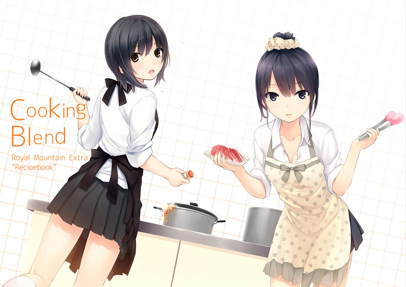 Two Girls Cooking — White, Calm