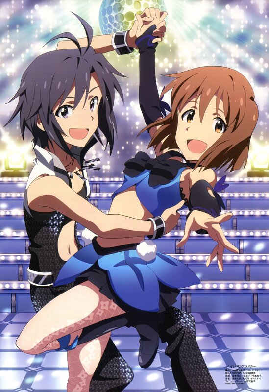 Two girls dancing on stage