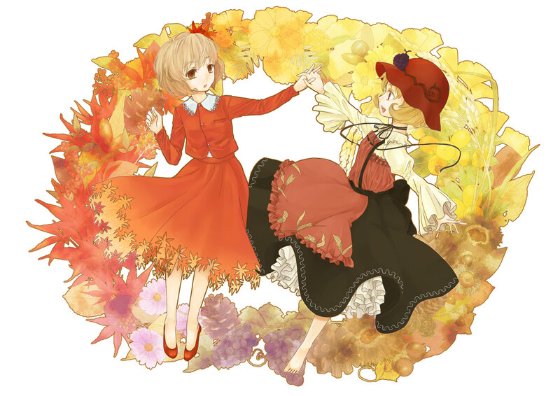Two Girls Dancing — Orange