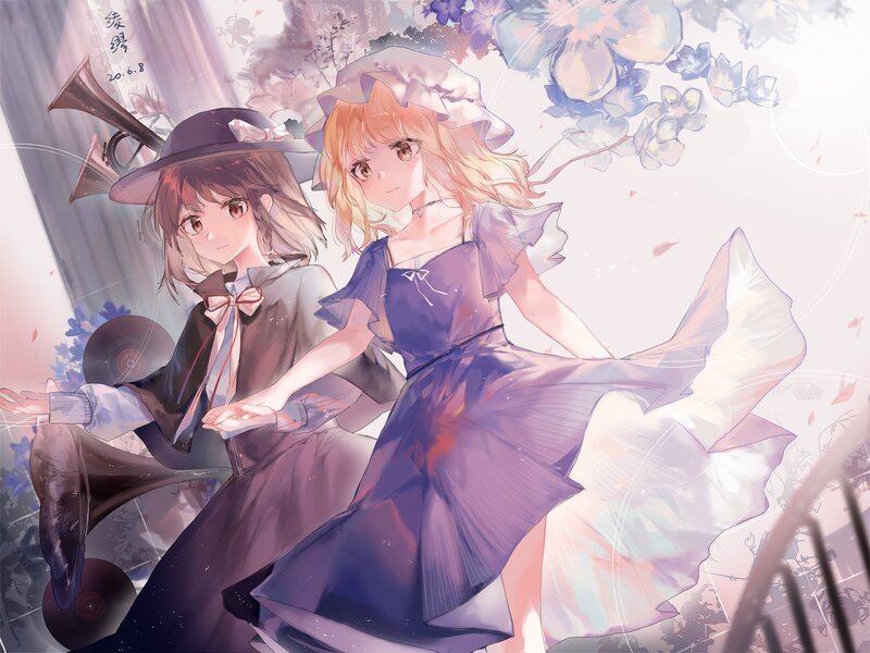 Two Girls Dancing — Purple, Dreamy