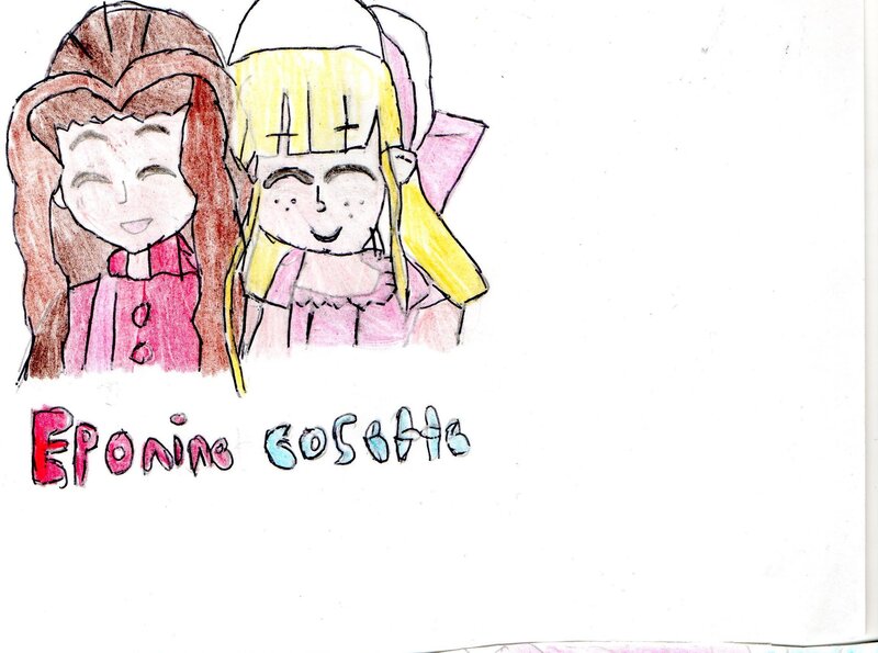 Two Girls Drawing — Pink, Happy