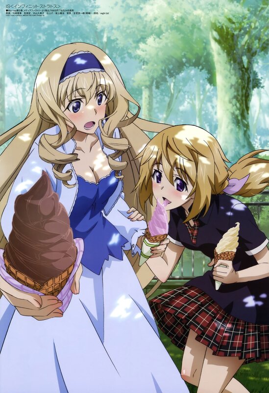 Two Girls Eating Ice Cream — Green