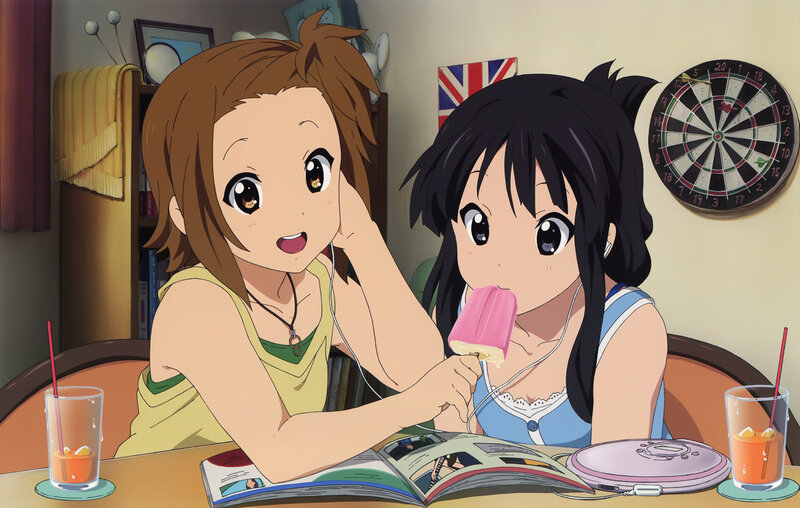 Two Girls Eating Ice Cream — Yellow, Relaxed