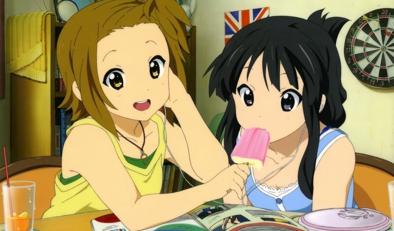 Two Girls Eating Ice Cream — Yellow