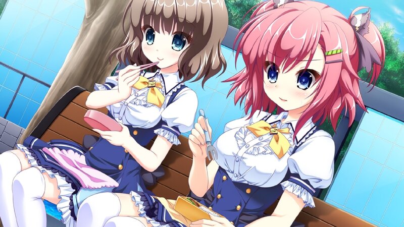 Two Girls Eating Lunch