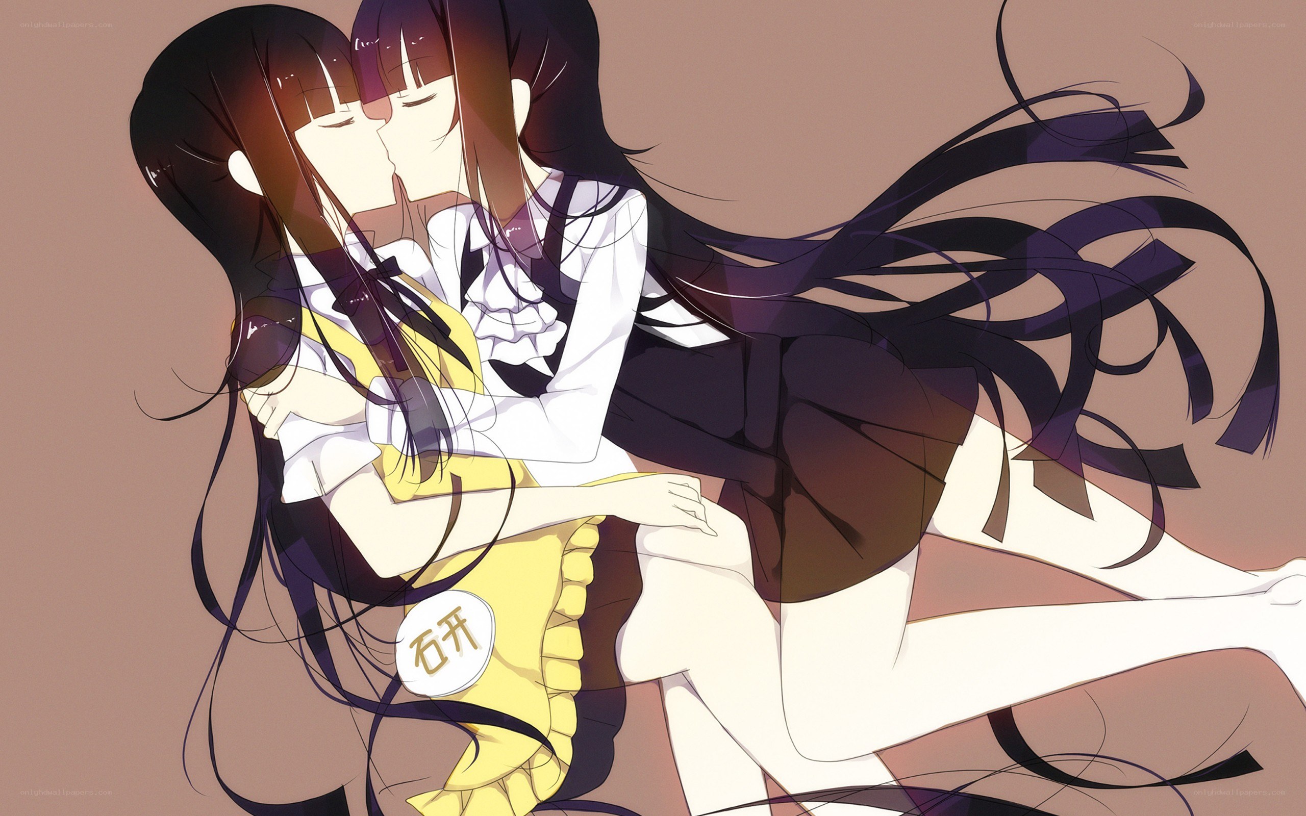 Two girls embracing