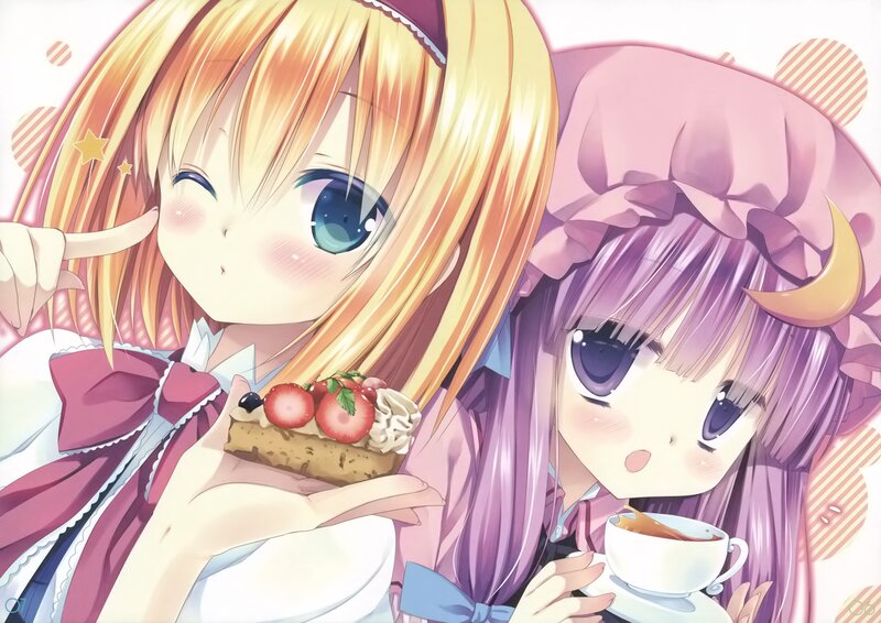 Two girls enjoying a snack