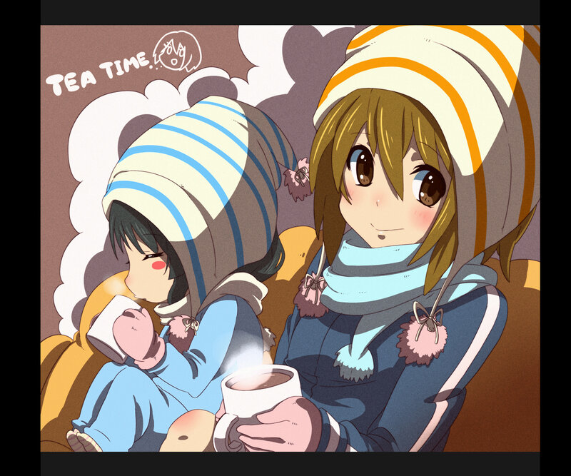 Two girls enjoying tea time
