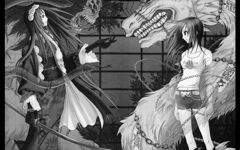 Two girls face monstrous creatures