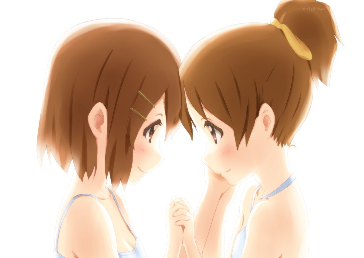 two girls facing each other