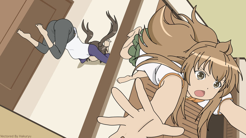 Two Girls Falling Down