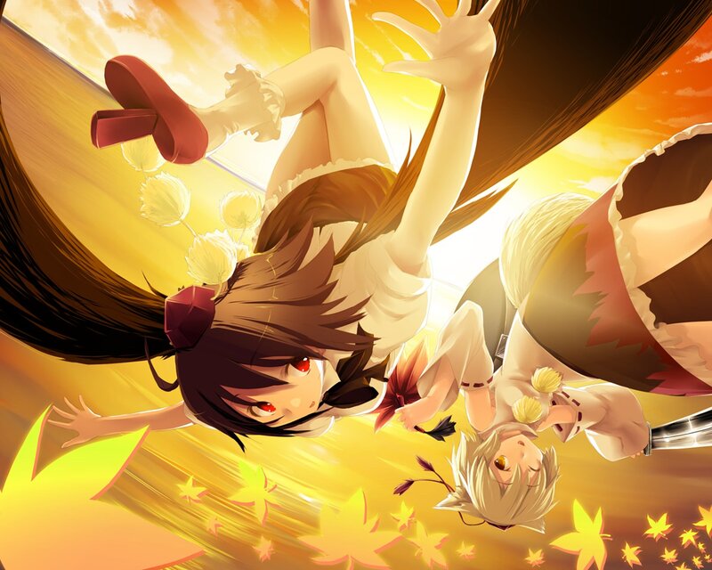 Two Girls Falling — Yellow