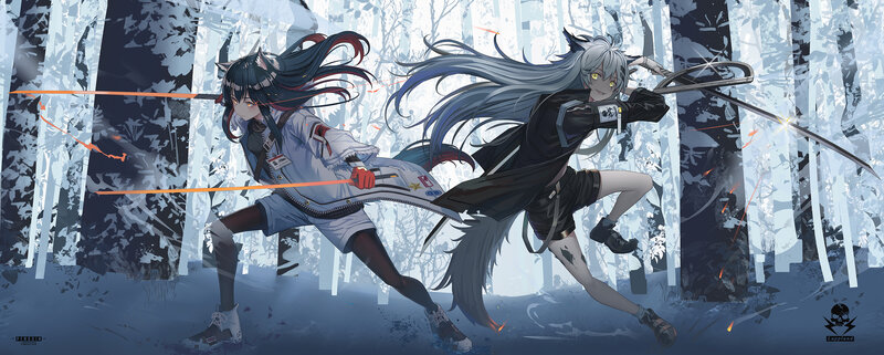 Two Girls Fighting — Blue, Dramatic, Winter