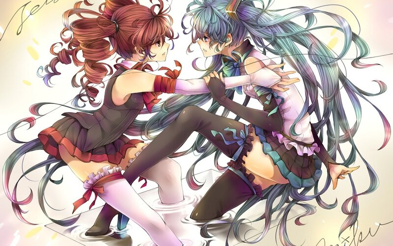 Two Girls Fighting — Blue, Dynamic
