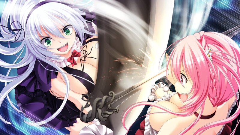 Two Girls Fighting — Pink, Dynamic, Energetic