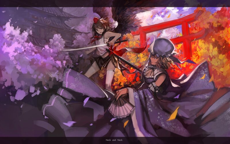Two Girls Fighting — Purple, Dramatic, Autumn
