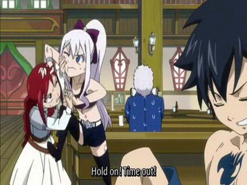 Two Girls Fighting — White, Chaotic, Anime