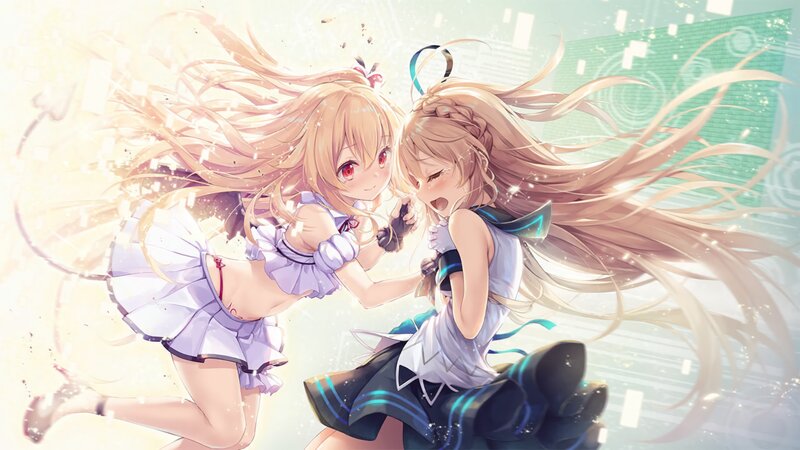 Two Girls Fighting — White, Dynamic