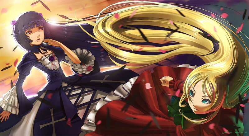Two Girls Fighting — Yellow, Dramatic