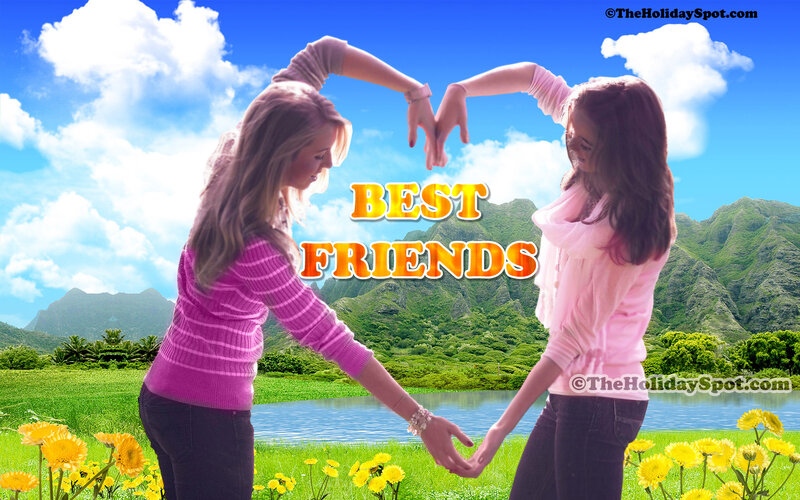 Two Girls Forming Heart