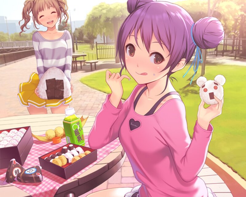 Two Girls Having Picnic