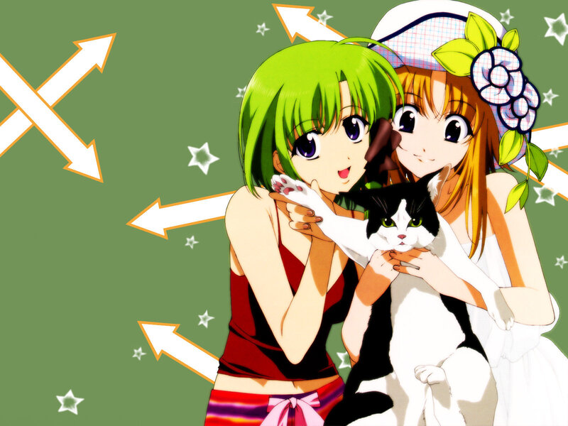 Two Girls Holding a Cat