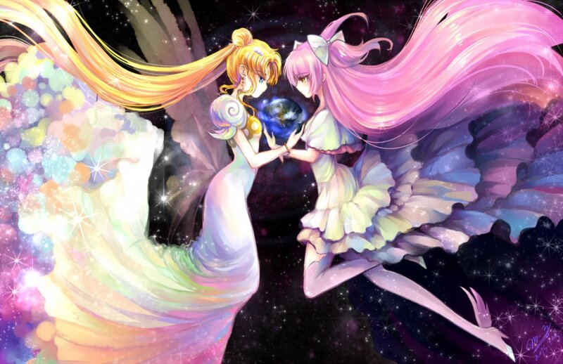 Two Girls Holding a Planet — Pink