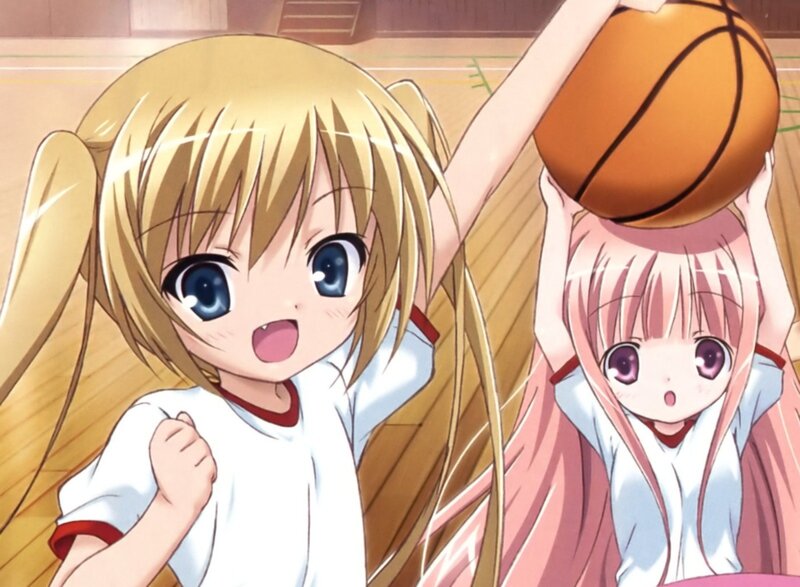 Two Girls Holding Basketball