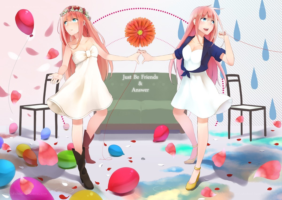 Two girls holding hands