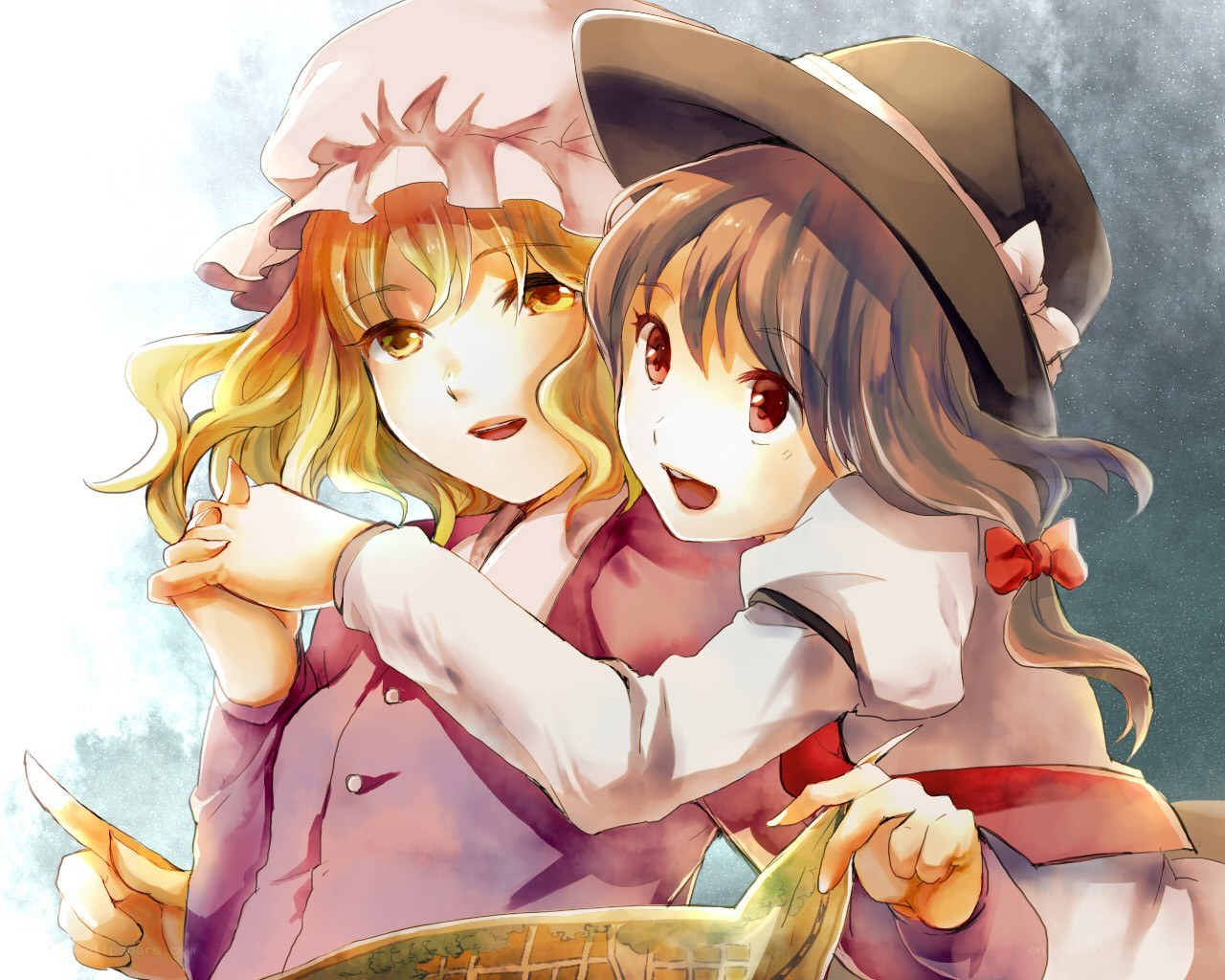 Two girls holding hands