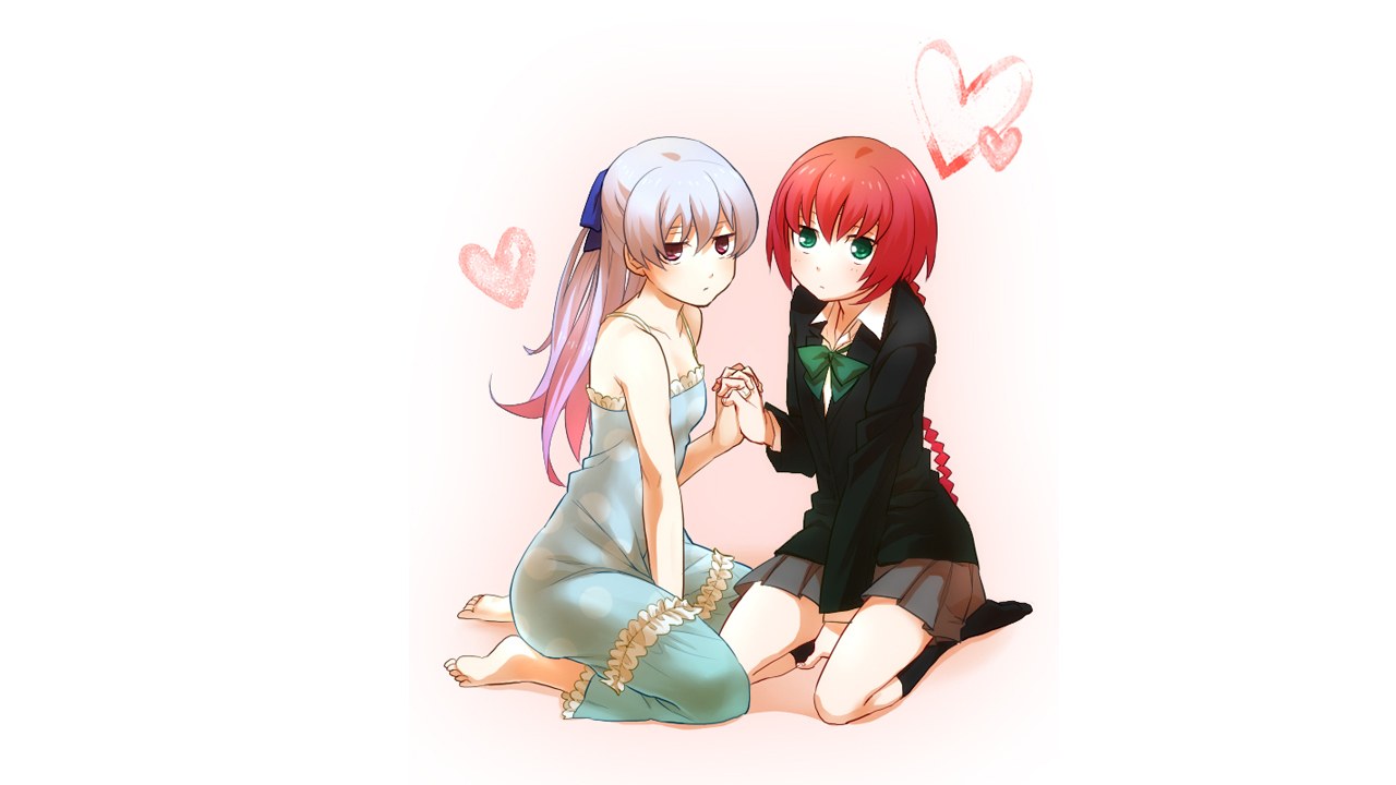 two girls holding hands