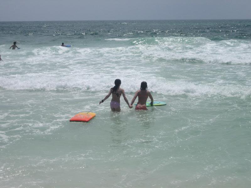 Two Girls Holding Hands — Blue, Calm