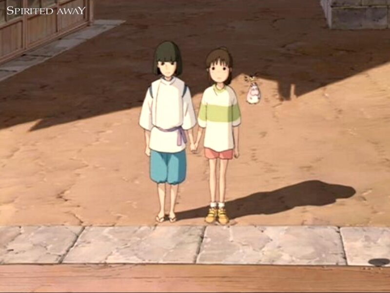 Two Girls Holding Hands — Brown