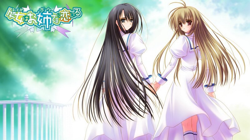 Two girls holding hands in a garden
