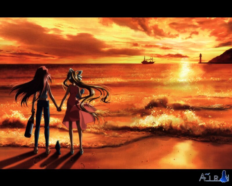 Two Girls Holding Hands — Orange, Serene