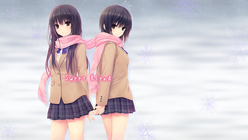 Two Girls Holding Hands — White, Calm
