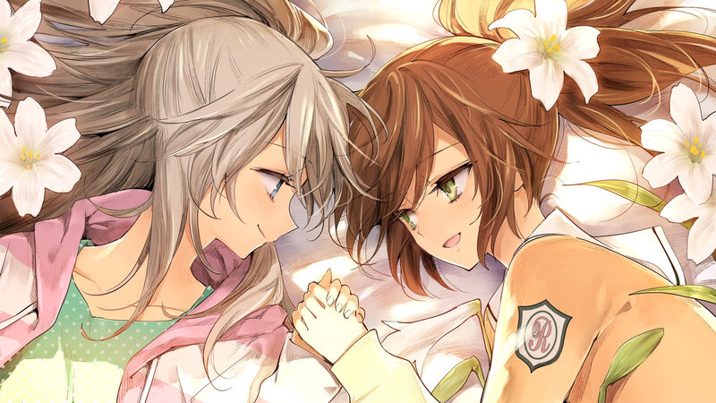 Two Girls Holding Hands — White, Serene, Afternoon
