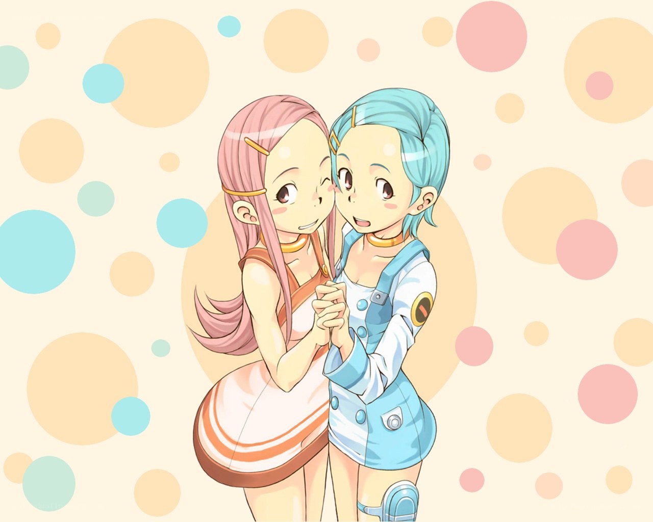 two girls hugging