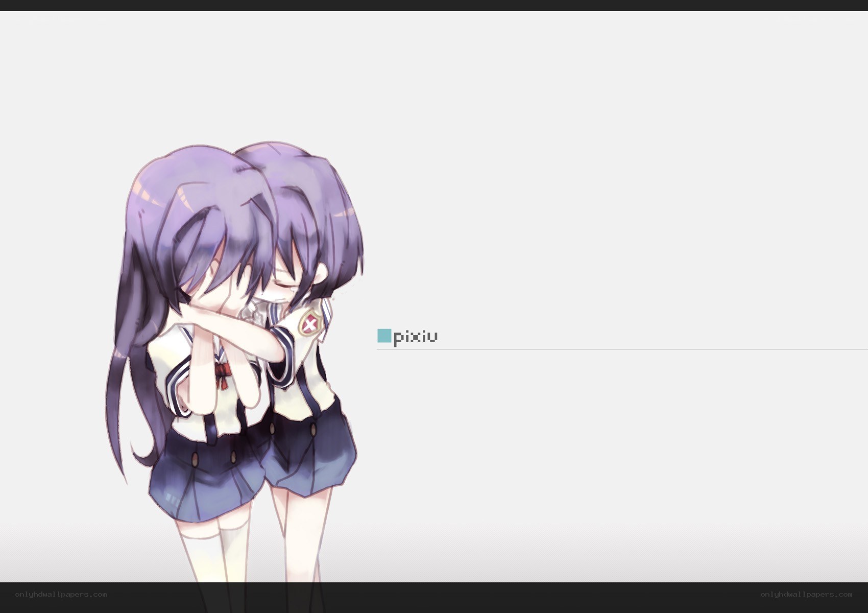 two girls hugging