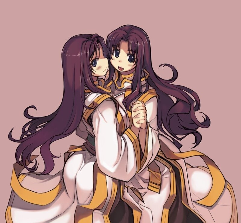 two girls hugging