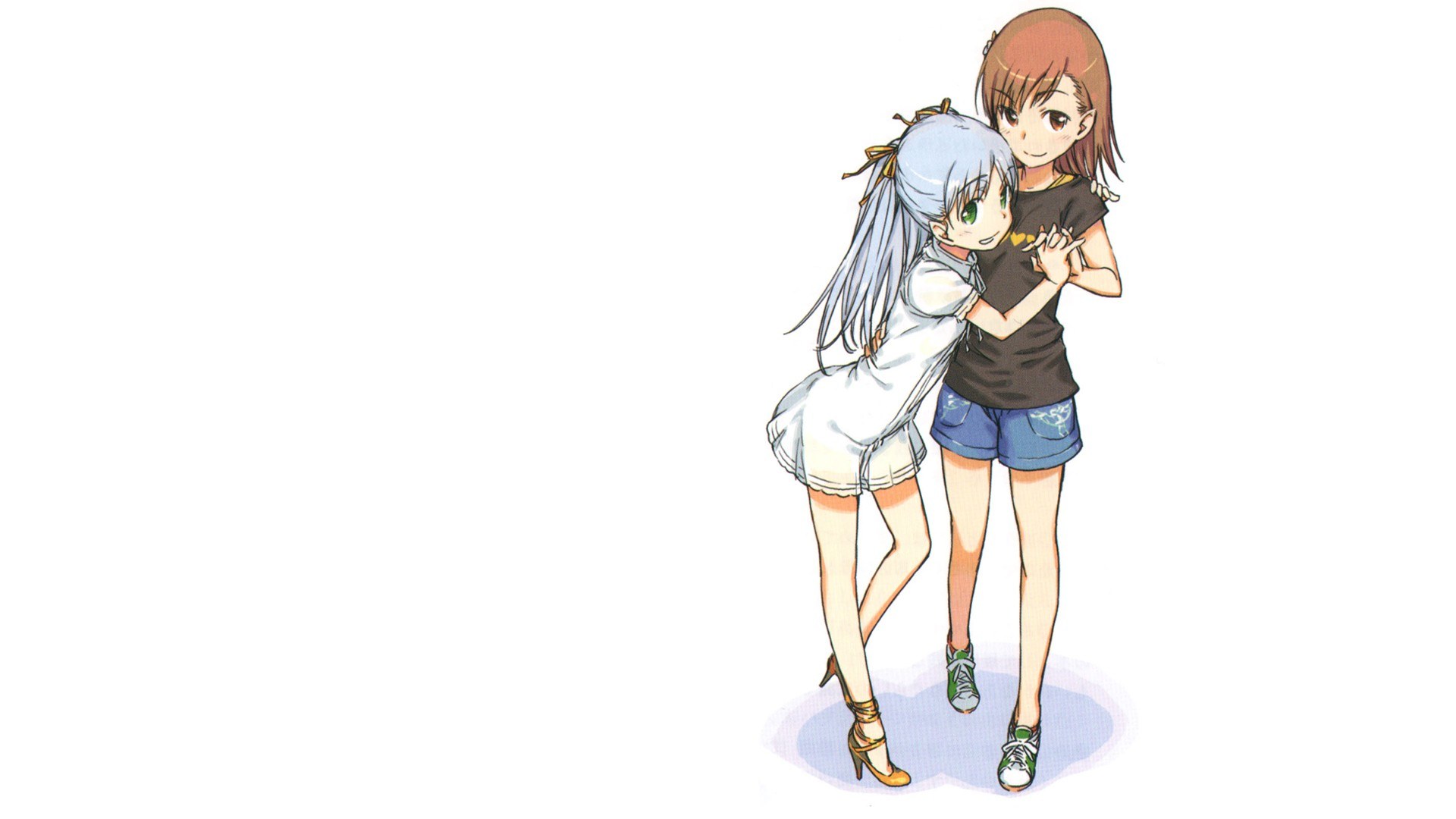 two girls hugging