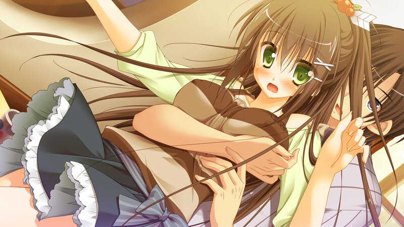 Two Girls Hugging — Brown, Playful, Afternoon