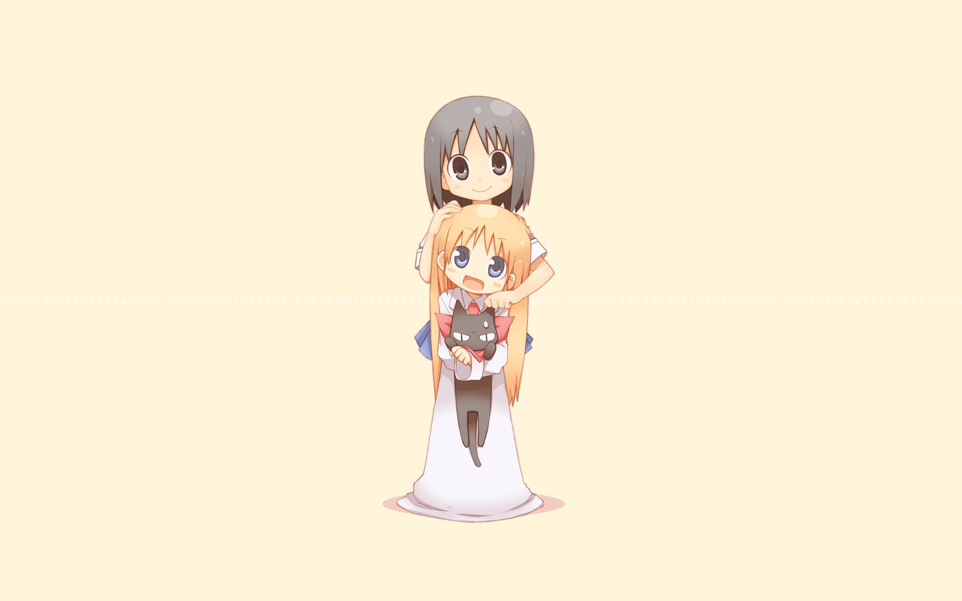Two girls hugging each other