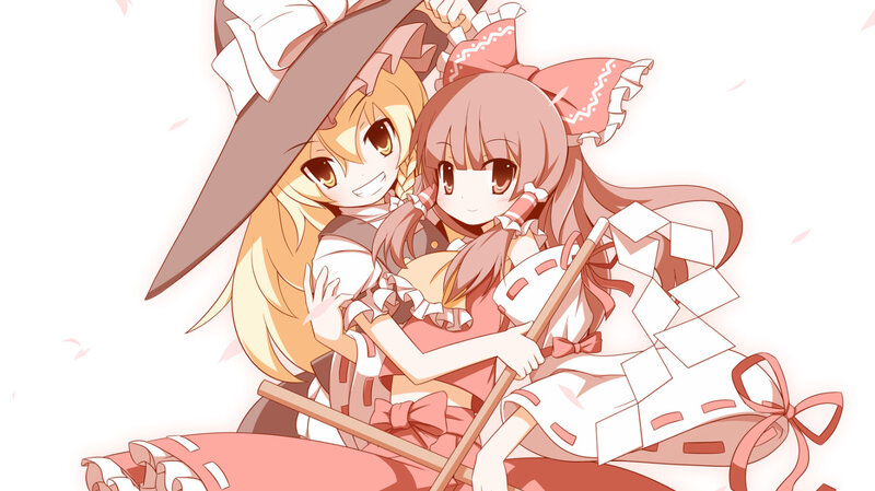 two girls hugging in a whimsical scene
